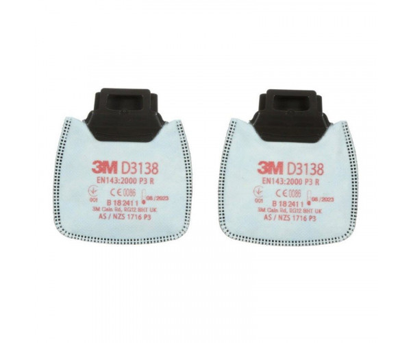 3M Secure Click Particulate Filter P3, D3138, with Nuisance Level Organic Vapour/Acid Gas Relief 3M Secure Click Particulate Filter P3, D3138, with Nuisance Level Organic Vapour/Acid Gas Relief Cartridges & Filter Accessories
