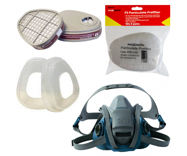 Half Face Mask Respirator Essential Virus Kit Half Face Mask Respirator Essential Virus Kit Half Masks