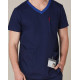 MENS V-NECK CONTRAST TRIM SCRUB TOP M7650 MENS V-NECK CONTRAST TRIM SCRUB TOP M7650