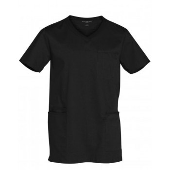 Mens V-Neck Contrast Trim Scrub Top M7650