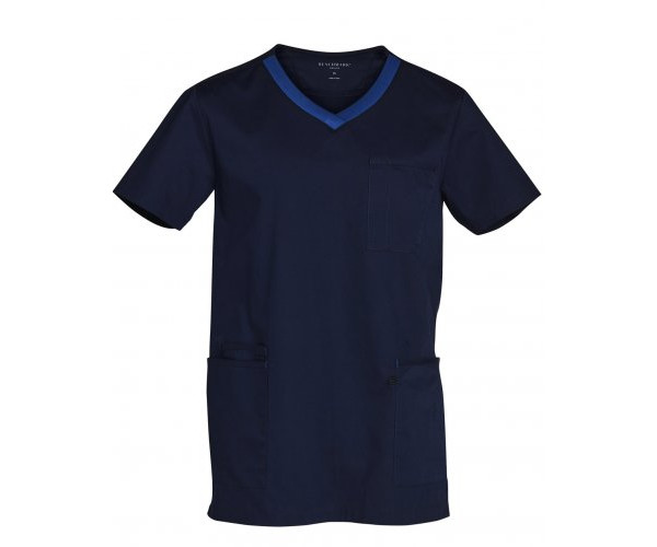 MENS V-NECK CONTRAST TRIM SCRUB TOP M7650 MENS V-NECK CONTRAST TRIM SCRUB TOP M7650