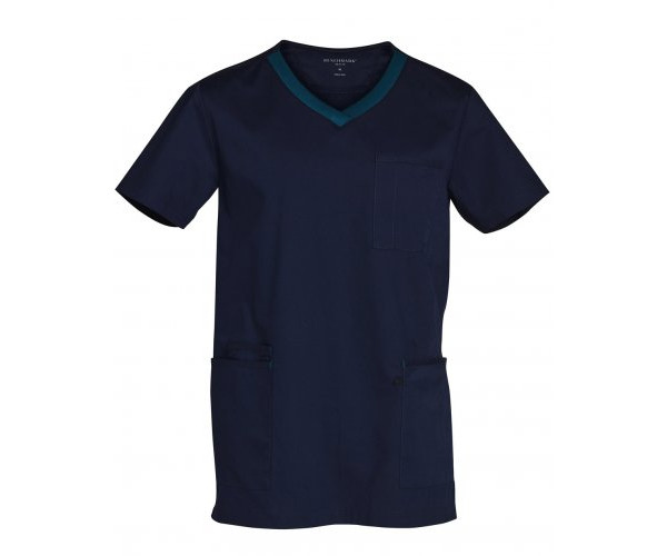 MENS V-NECK CONTRAST TRIM SCRUB TOP M7650 MENS V-NECK CONTRAST TRIM SCRUB TOP M7650