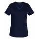LADIES V-NECK CONTRAST TRIM SCRUB TOP M7660