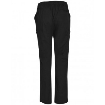 Mens Semi-Elastic Waist Tie Solid Colour Scrub Pants M9710