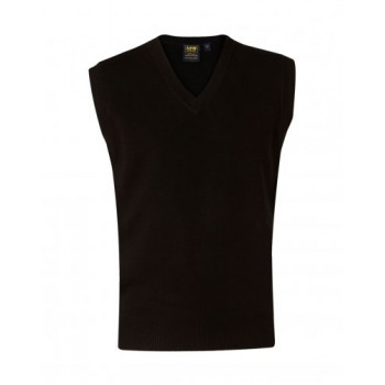 Unisex Wool/Acrylic V-Neck Vest Wj02