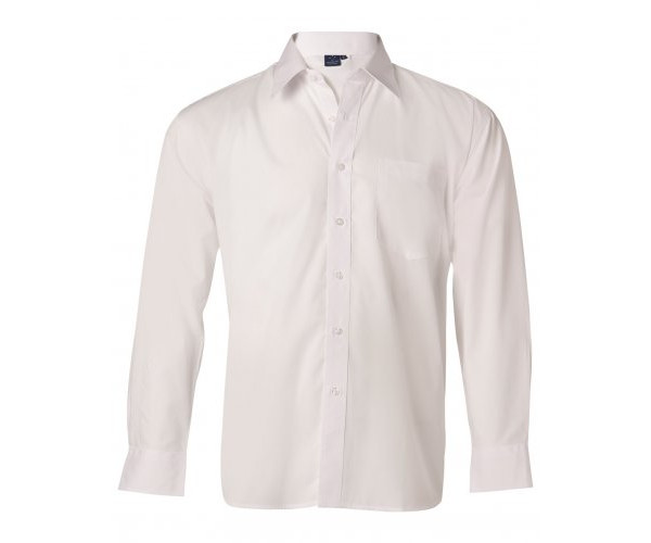 Mens Poplin Long Sleeve Business Shirt BS01L Mens Poplin Long Sleeve Business Shirt BS01L