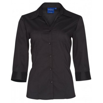Women's Teflon Executive 3/4 Sleeve Shirt Bs07q
