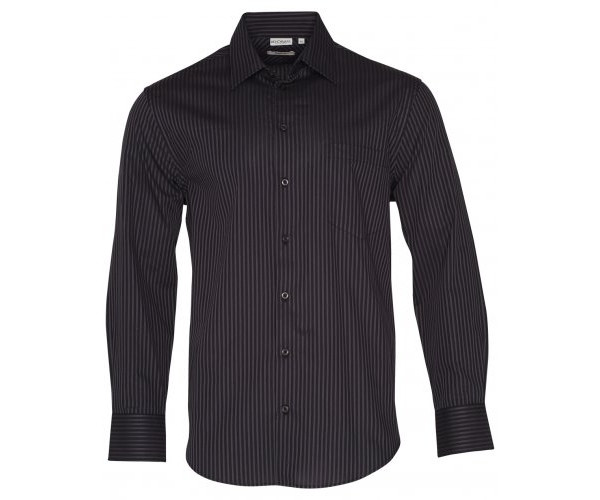 Men's Dobby Stripe Long Sleeve Shirt M7132 Men's Dobby Stripe Long Sleeve Shirt M7132