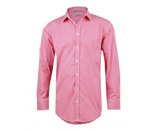 Men’s Gingham Check Long Sleeve Shirt With Roll-Up Tab Sleeve M7300L Men’s Gingham Check Long Sleeve Shirt With Roll-Up Tab Sleeve M7300L