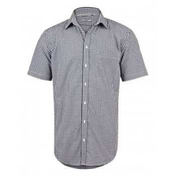 Men’s Gingham Check Short Sleeve Shirt M7300s