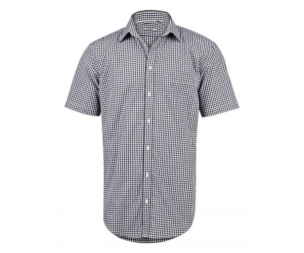 Men’s Gingham Check Short Sleeve Shirt M7300S Men’s Gingham Check Short Sleeve Shirt M7300S
