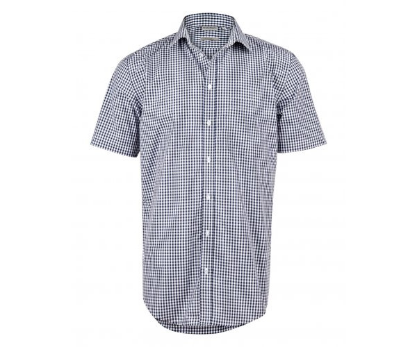 Men’s Gingham Check Short Sleeve Shirt M7300S Men’s Gingham Check Short Sleeve Shirt M7300S