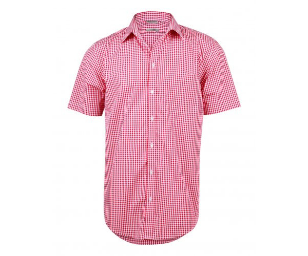 Men’s Gingham Check Short Sleeve Shirt M7300S Men’s Gingham Check Short Sleeve Shirt M7300S