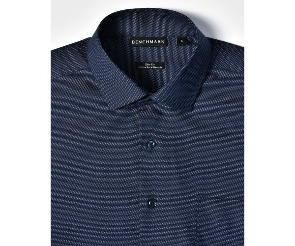 ASCOT MENS LONG SLEEVE DOT JACQUARD STRETCH SHIRT M7400L ASCOT MENS LONG SLEEVE DOT JACQUARD STRETCH SHIRT M7400L