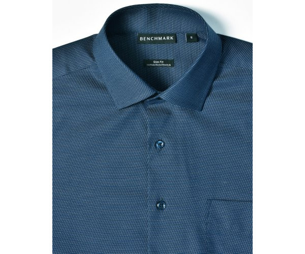 ASCOT MENS LONG SLEEVE DOT JACQUARD STRETCH SHIRT M7400L ASCOT MENS LONG SLEEVE DOT JACQUARD STRETCH SHIRT M7400L
