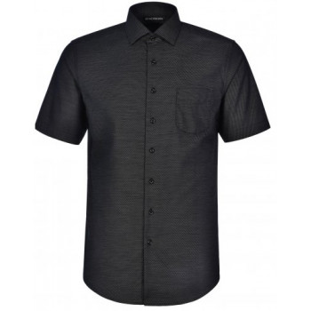 Ascot Mens Short Sleeve Dot Jacquard Stretch Shirt M7400s