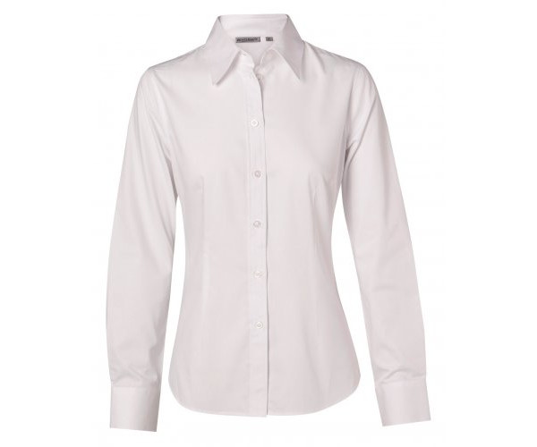 Womens Cotton/Poly Stretch Long Sleeve Shirt M8020L Womens Cotton/Poly Stretch Long Sleeve Shirt M8020L