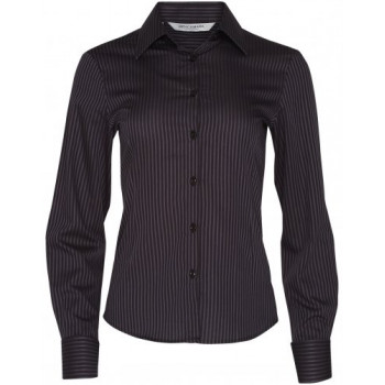Ladies Dobby Stripe Long Sleeve Shirt M8132