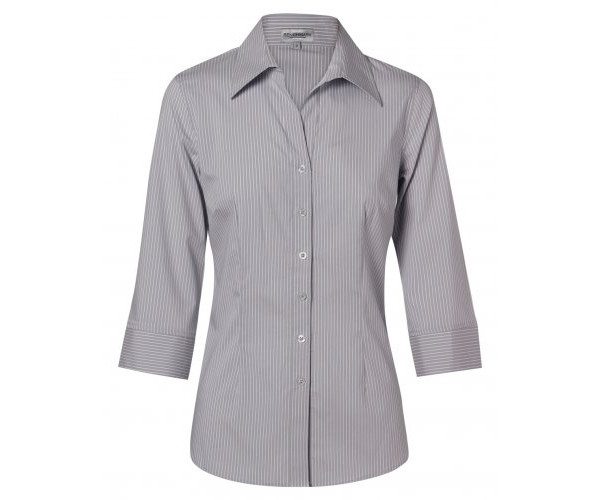 Women's Ticking Stripe 3/4 Sleeve Shirt M8200Q Women's Ticking Stripe 3/4 Sleeve Shirt M8200Q