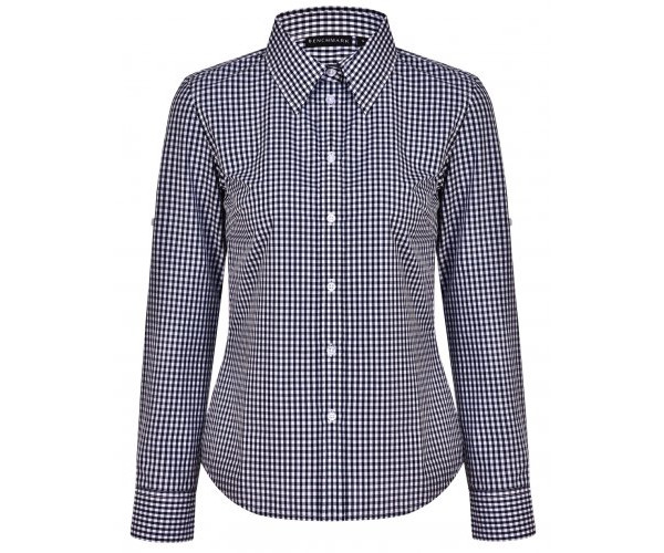 Ladies’ Gingham Check Long Sleeve Shirt M8300L Ladies’ Gingham Check Long Sleeve Shirt M8300L