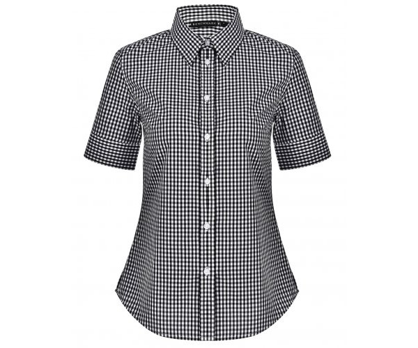 Ladies Gingham Check Short Sleeve Shirt M8300S Ladies Gingham Check Short Sleeve Shirt M8300S