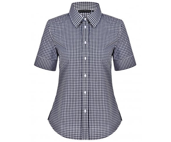 Ladies Gingham Check Short Sleeve Shirt M8300S Ladies Gingham Check Short Sleeve Shirt M8300S