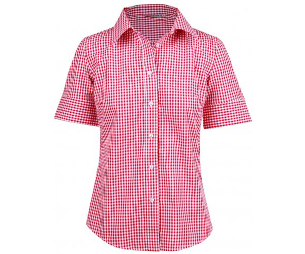 Ladies Gingham Check Short Sleeve Shirt M8300S Ladies Gingham Check Short Sleeve Shirt M8300S