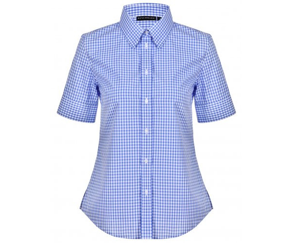 Ladies Gingham Check Short Sleeve Shirt M8300S Ladies Gingham Check Short Sleeve Shirt M8300S