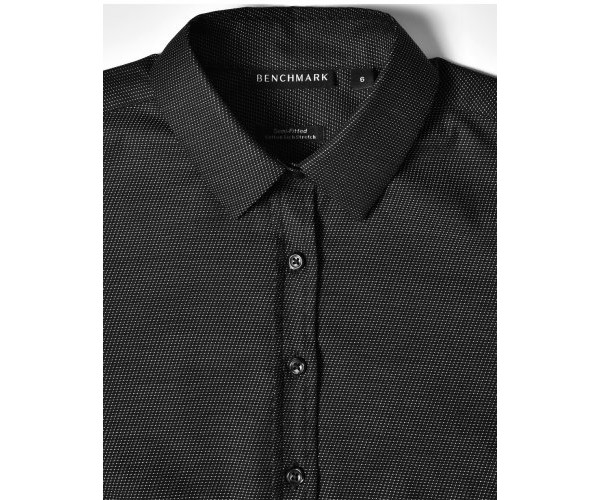 ASCOT LADIES LONG SLEEVE DOT JACQUARD STRETCH SHIRT M8400L ASCOT LADIES LONG SLEEVE DOT JACQUARD STRETCH SHIRT M8400L