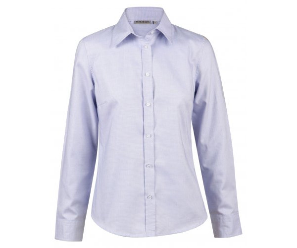 Ladies Dot Contrast Long Sleeve Shirt M8922