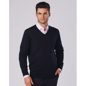Men's V-Neck Long Sleeves Jumper M9502