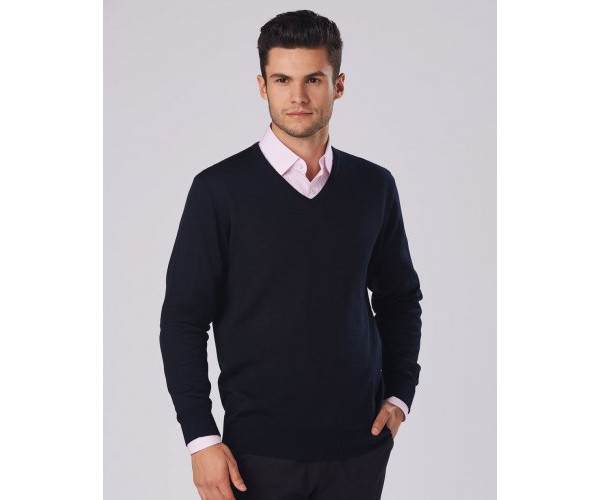 Men's V-Neck Long Sleeves Jumper M9502 Men's V-Neck Long Sleeves Jumper M9502