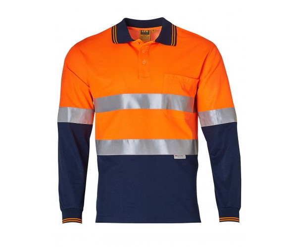 LONG SLEEVE SAFETY POLO WITH 3M REFLECTIVE TAPE SW21A LONG SLEEVE SAFETY POLO WITH 3M REFLECTIVE TAPE SW21A