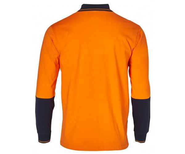Cotton Jersey Two Tone Long Sleeve Safety Polo SW36 Cotton Jersey Two Tone Long Sleeve Safety Polo SW36