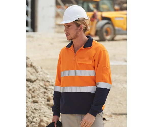 HI-VIS TWO TONE COTTON FLEECE SWEAT WITH 3M REFLECTIVE TAPE SW48 HI-VIS TWO TONE COTTON FLEECE SWEAT WITH 3M REFLECTIVE TAPE SW48