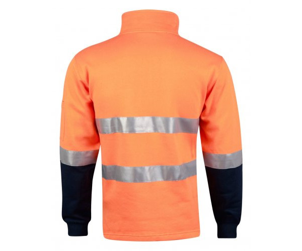 HI-VIS TWO TONE COTTON FLEECE SWEAT WITH 3M REFLECTIVE TAPE SW48 HI-VIS TWO TONE COTTON FLEECE SWEAT WITH 3M REFLECTIVE TAPE SW48