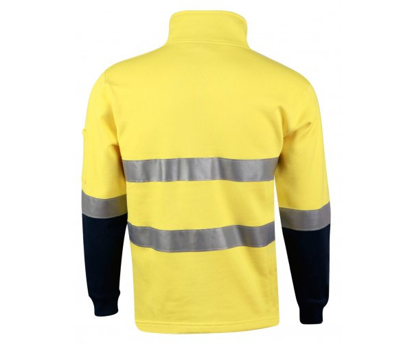 HI-VIS TWO TONE COTTON FLEECE SWEAT WITH 3M REFLECTIVE TAPE SW48 HI-VIS TWO TONE COTTON FLEECE SWEAT WITH 3M REFLECTIVE TAPE SW48