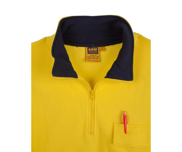 HI-VIS TWO TONE COTTON FLEECE SWEAT WITH 3M REFLECTIVE TAPE SW48 HI-VIS TWO TONE COTTON FLEECE SWEAT WITH 3M REFLECTIVE TAPE SW48