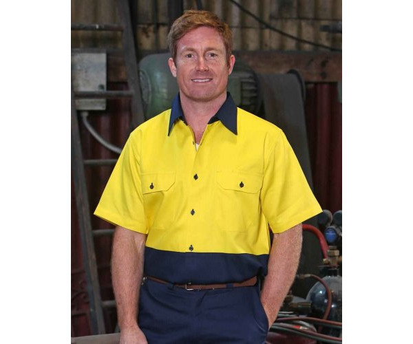 SHORT SLEEVE COTTON DRILL SAFETY SHIRT SW53 SHORT SLEEVE COTTON DRILL SAFETY SHIRT SW53
