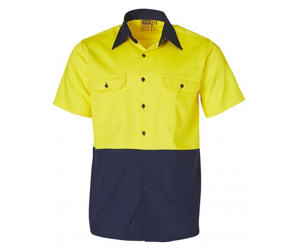 SHORT SLEEVE COTTON DRILL SAFETY SHIRT SW53 SHORT SLEEVE COTTON DRILL SAFETY SHIRT SW53