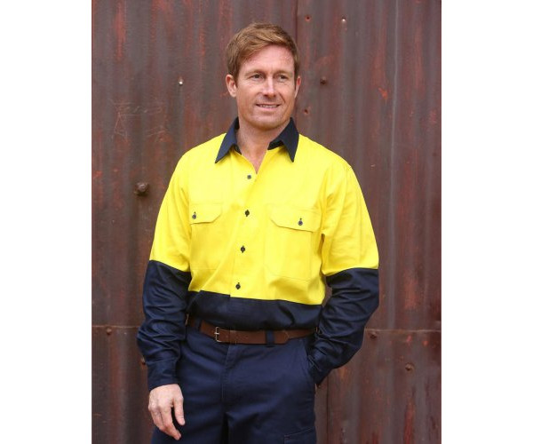 LONG SLEEVE COTTON DRILL SAFETY SHIRT SW54 LONG SLEEVE COTTON DRILL SAFETY SHIRT SW54