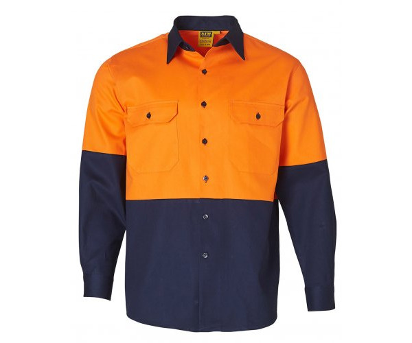 LONG SLEEVE COTTON DRILL SAFETY SHIRT SW54 LONG SLEEVE COTTON DRILL SAFETY SHIRT SW54