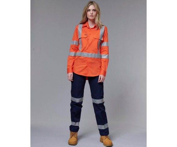 LADIES HEAVY COTTON DRILL CARGO PANTS WITH BIOMOTION 3M TAPES WP15HV LADIES HEAVY COTTON DRILL CARGO PANTS WITH BIOMOTION 3M TAPES WP15HV