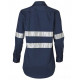 WOMENS COTTON DRILL WORK SHIRT WITH 3M TAPES WT08HV WOMENS COTTON DRILL WORK SHIRT WITH 3M TAPES WT08HV
