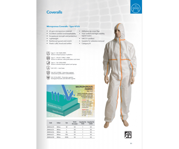 Microporous Overalls Coveralls Type 4 5 6 Microporous Overalls Coveralls Type 4 5 6 Overalls Coveralls