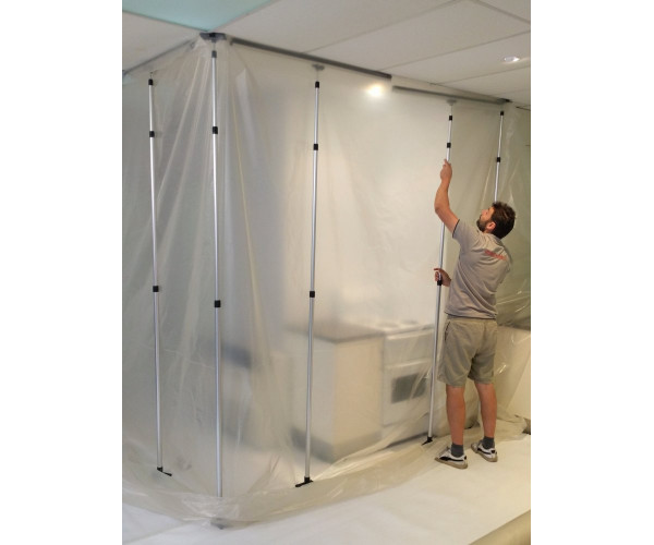 Extender Wall 8 Pole & Top Seal Rail Kit 3.9m MAX Extender Wall