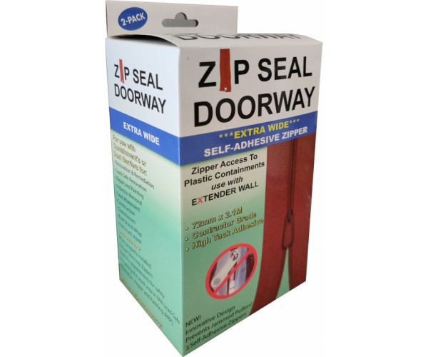 Extra Wide Extender Wall Self Adhesive Zipper Door 72mm Pack Of 2 Extra Wide Extender Wall Self Adhesive Zipper Door 72mm Pack Of 2 Extender Wall