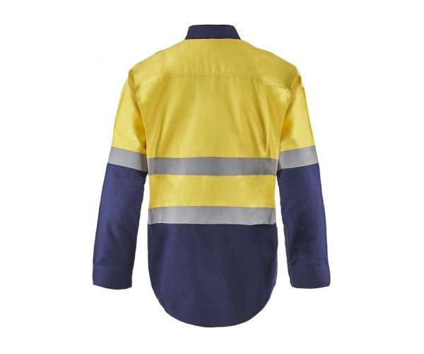 OPEN FRONT SHIRT WITH GUSSET SLEEVES AND FR REFLECTIVE TAPE OPEN FRONT SHIRT WITH GUSSET SLEEVES AND FR REFLECTIVE TAPE