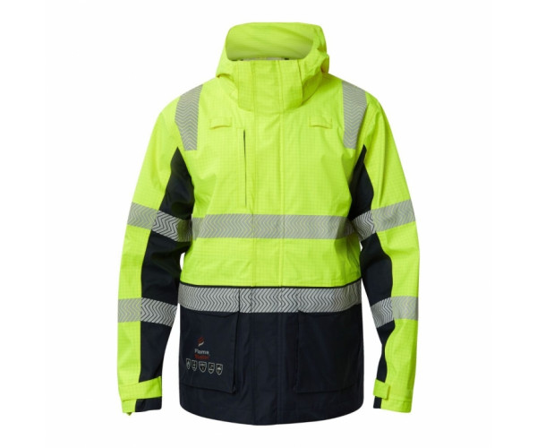 VOLT FR HI VIS WET WEATHER SEGMENTED REFLECTIVE JACKET VOLT FR HI VIS WET WEATHER SEGMENTED REFLECTIVE JACKET