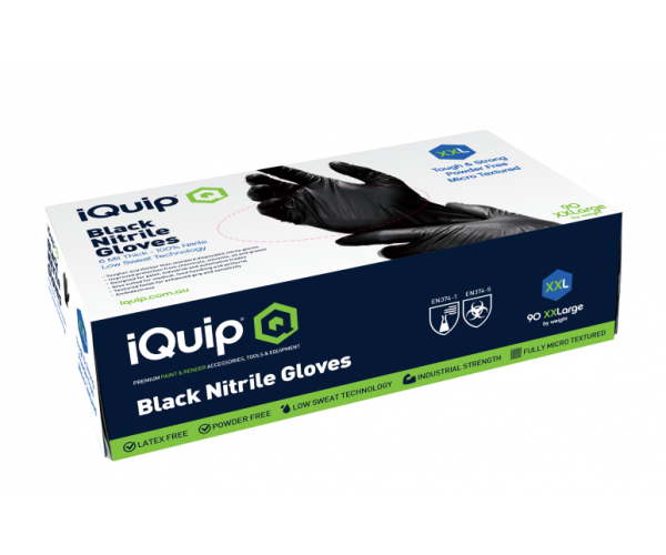 iQuip Textured Black Nitrile Gloves iQuip Textured Black Nitrile Gloves